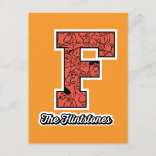 The Flintstones   Collegiate Style Monogram Invitation Postcard