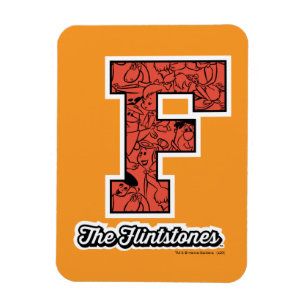 The Flintstones Collegiate Style Monogram Magnet