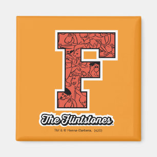 The Flintstones Collegiate Style Monogram Magnet