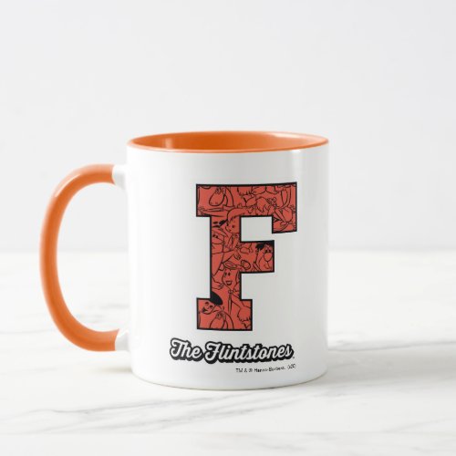 The Flintstones  Collegiate Style Monogram Mug