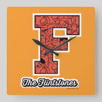 The Flintstones | Collegiate Style Monogram Square Wall Clock