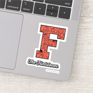 The Flintstones Collegiate Style Monogram Sticker