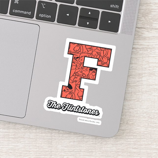 The Flintstones | Collegiate Style Monogram Sticker (Detail)