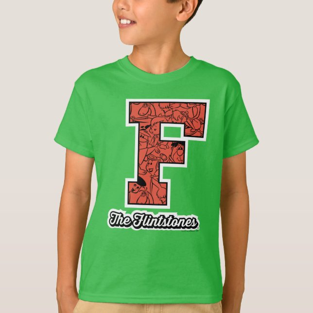 The Flintstones | Collegiate Style Monogram T-Shirt (Front)