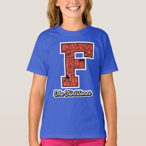 The Flintstones  Collegiate Style Monogram T_Shirt