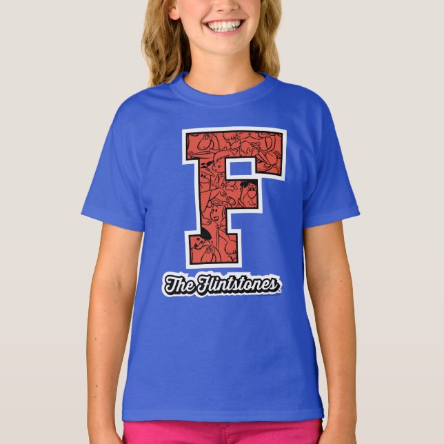 The Flintstones | Collegiate Style Monogram T-Shirt (Front)