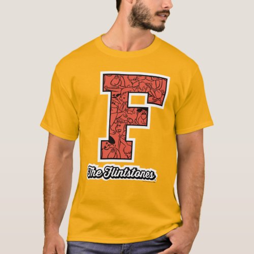 The Flintstones  Collegiate Style Monogram T_Shirt