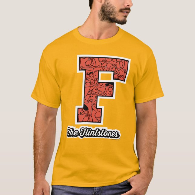 The Flintstones | Collegiate Style Monogram T-Shirt (Front)