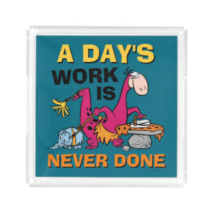 The Flintstones Dino Cleaning House Acrylic Tray