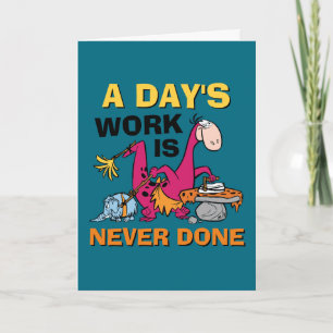 The Flintstones Dino Cleaning House Card