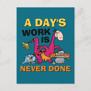 The Flintstones Dino Cleaning House Invitation Postcard