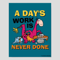 The Flintstones | Dino Cleaning House Poster