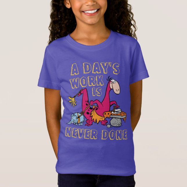 The Flintstones | Dino Cleaning House T-Shirt (Front)