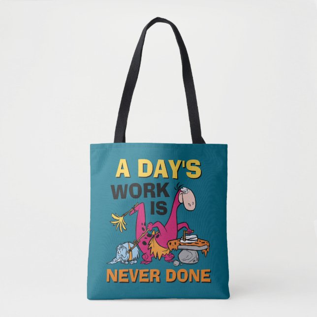 The Flintstones | Dino Cleaning House Tote Bag (Front)