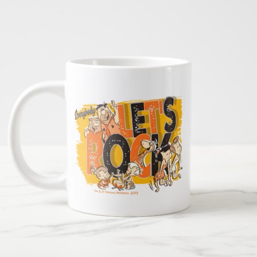 The Flintstones  Everybody Lets Rock Giant Coffee Mug