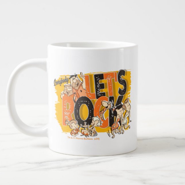 The Flintstones | Everybody Let's Rock Giant Coffee Mug (Left)