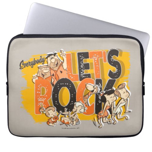 The Flintstones  Everybody Lets Rock Laptop Sleeve