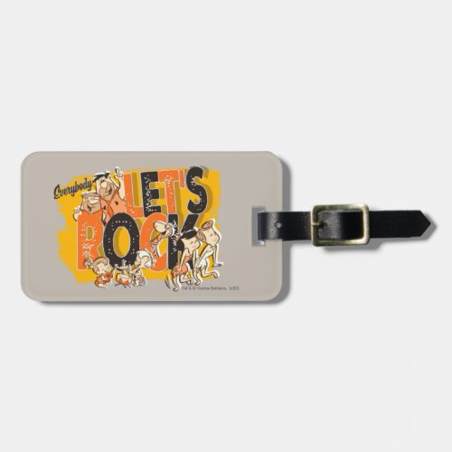 The Flintstones  Everybody Lets Rock Luggage Tag