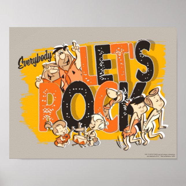 The Flintstones | Everybody Let's Rock Poster (Front)