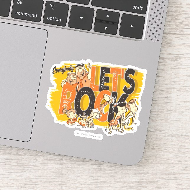The Flintstones | Everybody Let's Rock Sticker (Detail)