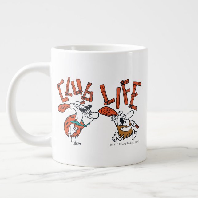 The Flintstones | Fred & Barney - Club Life Giant Coffee Mug (Left)