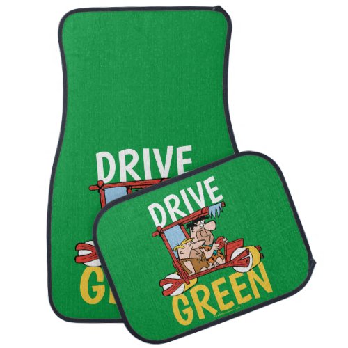 The Flintstones  Fred  Barney _ Drive Green Car Floor Mat