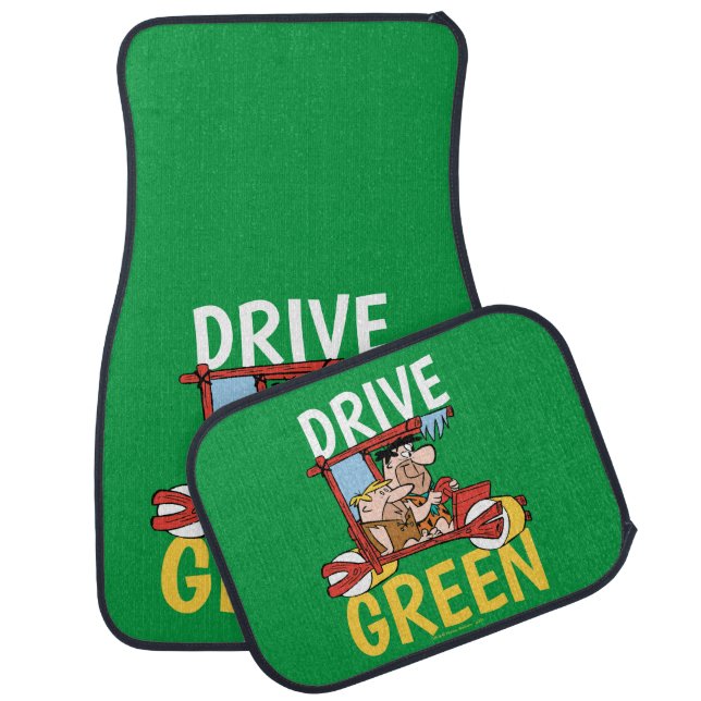 The Flintstones | Fred & Barney - Drive Green Car Floor Mat (Set)