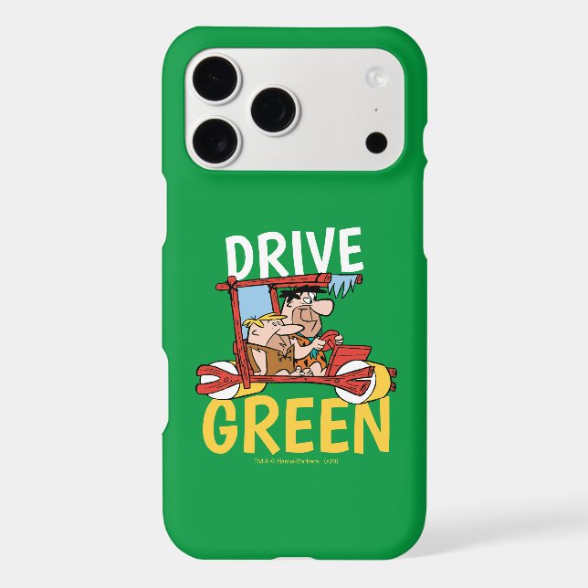 The Flintstones | Fred & Barney - Drive Green Case-Mate iPhone Case (Back)