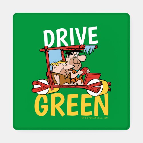 The Flintstones  Fred  Barney _ Drive Green Coaster Set