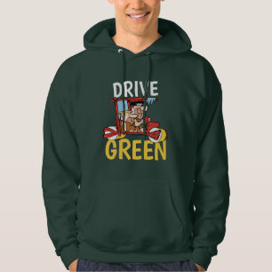 The Flintstones   Fred & Barney - Drive Green Hoodie