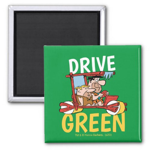 The Flintstones  Fred  Barney _ Drive Green Magnet