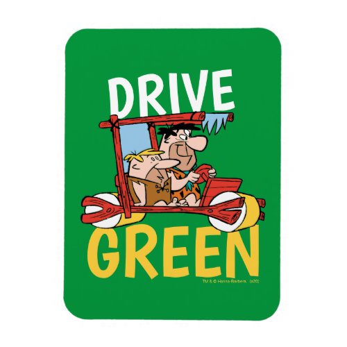 The Flintstones  Fred  Barney _ Drive Green Magnet
