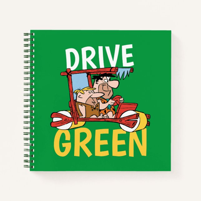 The Flintstones | Fred & Barney - Drive Green Notebook (Front)