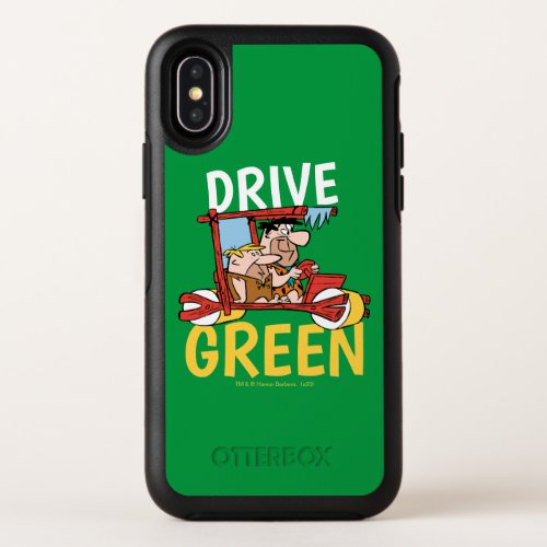 The Flintstones  Fred  Barney _ Drive Green OtterBox Symmetry iPhone X Case