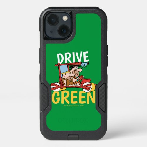 The Flintstones  Fred  Barney _ Drive Green iPhone 13 Case