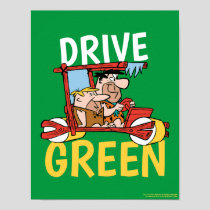 The Flintstones | Fred & Barney - Drive Green Poster