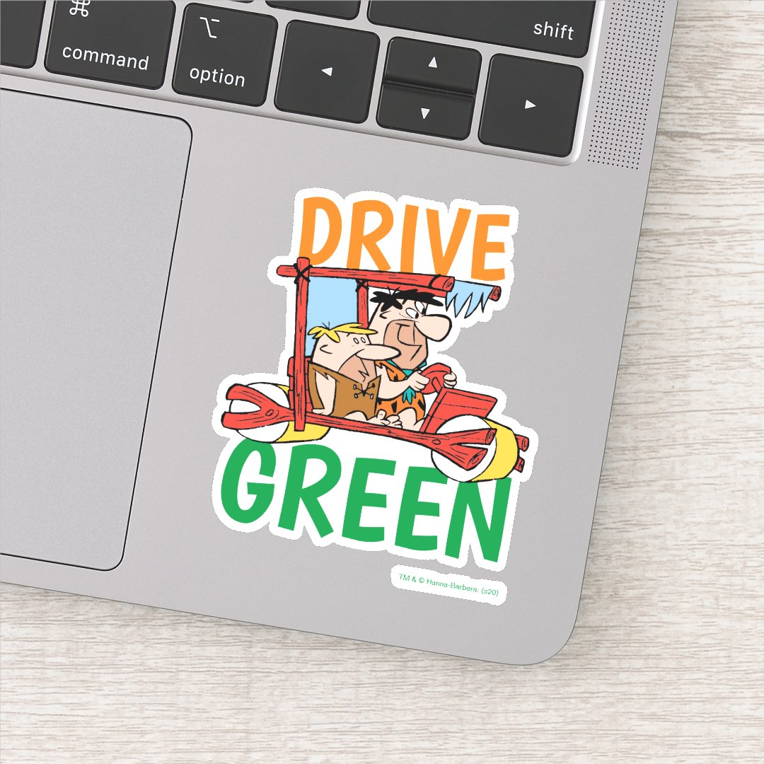 The Flintstones | Fred & Barney - Drive Green Sticker