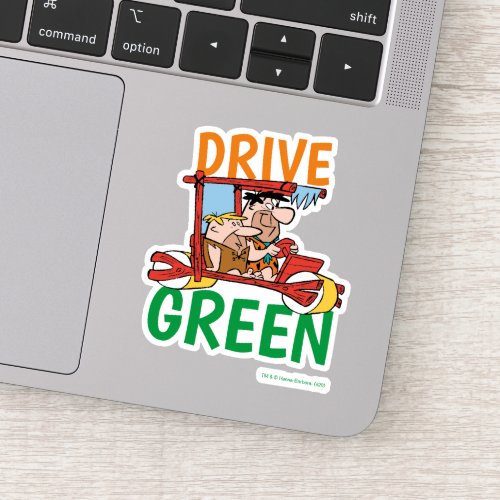 The Flintstones  Fred  Barney _ Drive Green Sticker