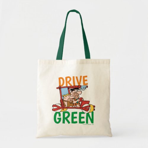 The Flintstones  Fred  Barney _ Drive Green Tote Bag