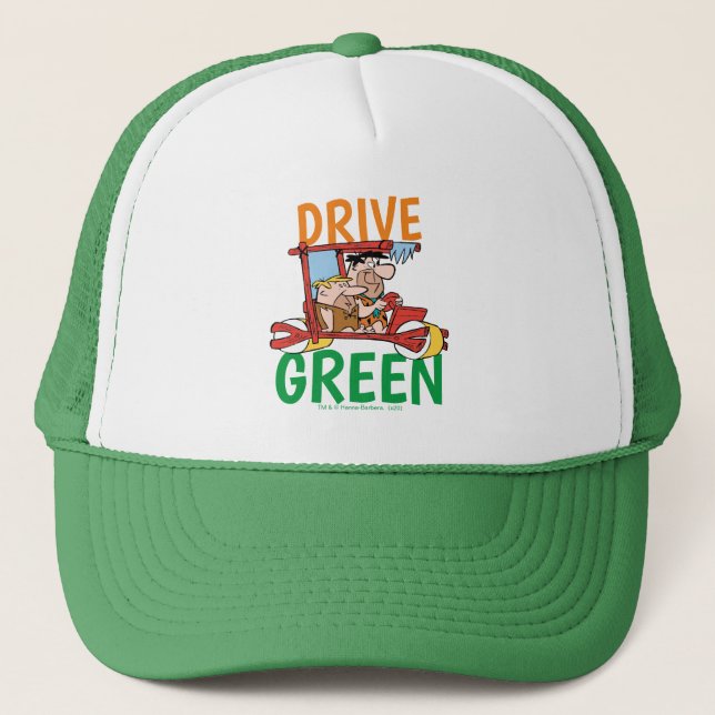 The Flintstones | Fred & Barney - Drive Green Trucker Hat (Front)