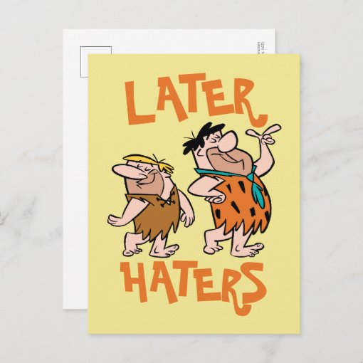 The Flintstones Fred And Barney Later Haters Invitation Postcard Zazzle 7935