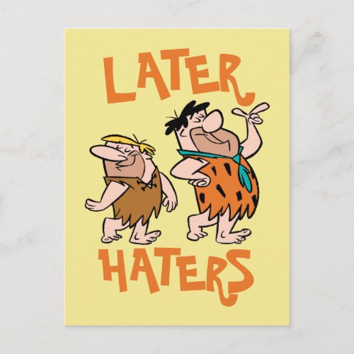 The Flintstones  Fred  Barney _ Later Haters Invitation Postcard