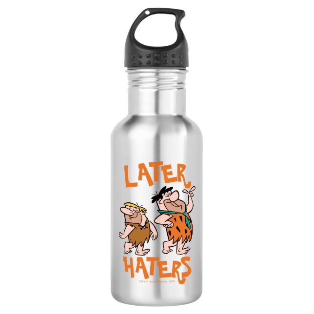 The Flintstones | Fred & Barney - Later Haters Stainless Steel Water Bottle (Front)