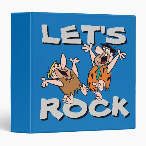 The Flintstones  Fred  Barney _ Lets Rock 3 Ring Binder