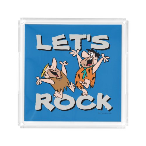 The Flintstones  Fred  Barney _ Lets Rock Acrylic Tray