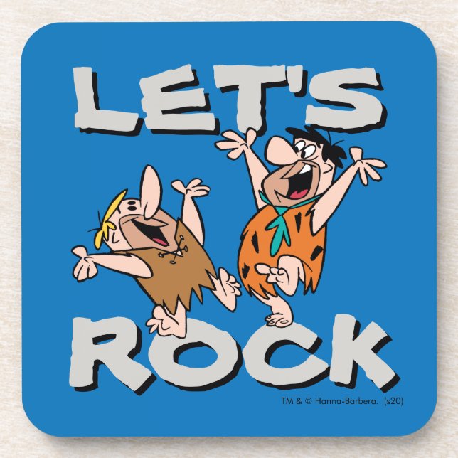 The Flintstones | Fred & Barney - Let's Rock Beverage Coaster (Front)