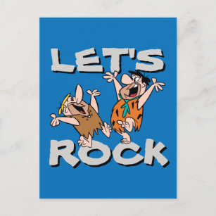 The Flintstones   Fred & Barney - Let's Rock Invitation Postcard