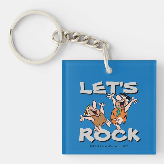 The Flintstones | Fred & Barney - Let's Rock Keychain (Front)