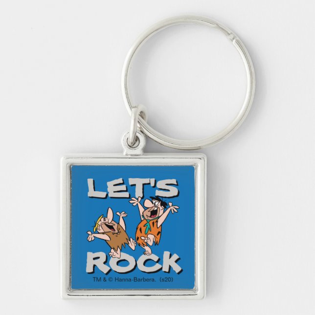 The Flintstones | Fred & Barney - Let's Rock Keychain (Front)