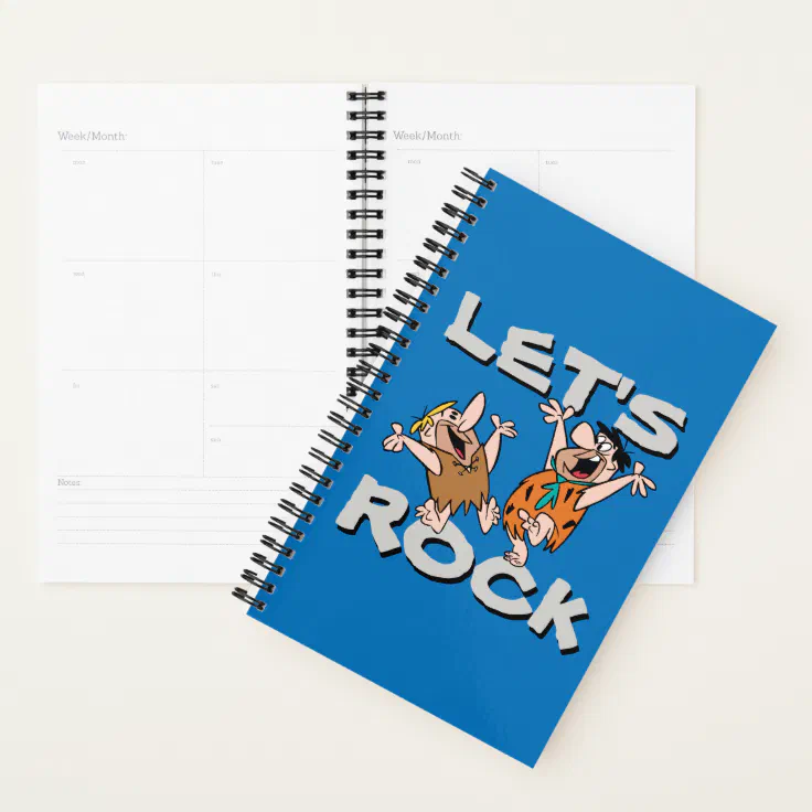 The Flintstones Fred And Barney Lets Rock Planner Zazzle 8461